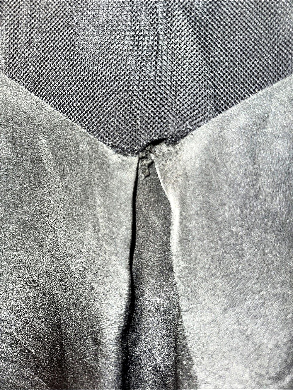 Black Mesh Sleeve & Shoulder Button Down Shirt - Picture 6 of 6
